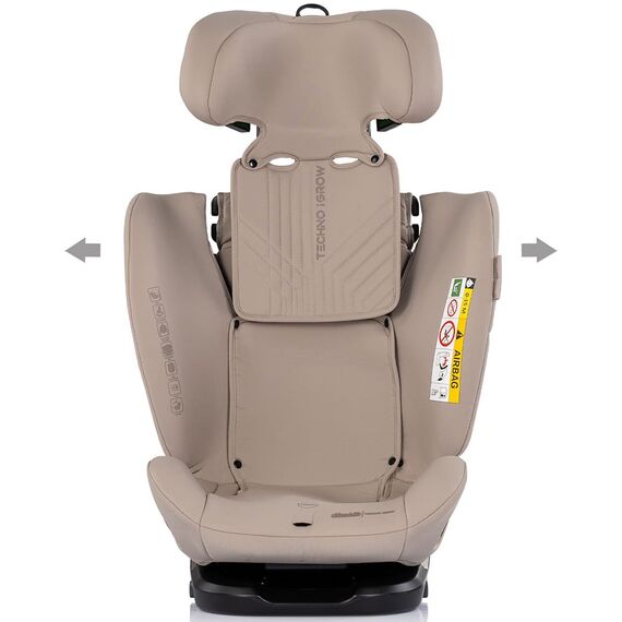 Scaun auto Chipolino Techno iGrow I-Size 40-150 cm cu sistem Isofix si sezut rotativ latte, Culoare: Bej, Grupa: 0-36kg (0 luni - 12 ani) - poza 4 - ExclusivMAG.ro