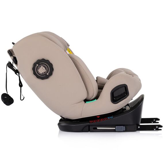 Scaun auto Chipolino Techno iGrow I-Size 40-150 cm cu sistem Isofix si sezut rotativ latte, Culoare: Bej, Grupa: 0-36kg (0 luni - 12 ani) - poza 8 - ExclusivMAG.ro