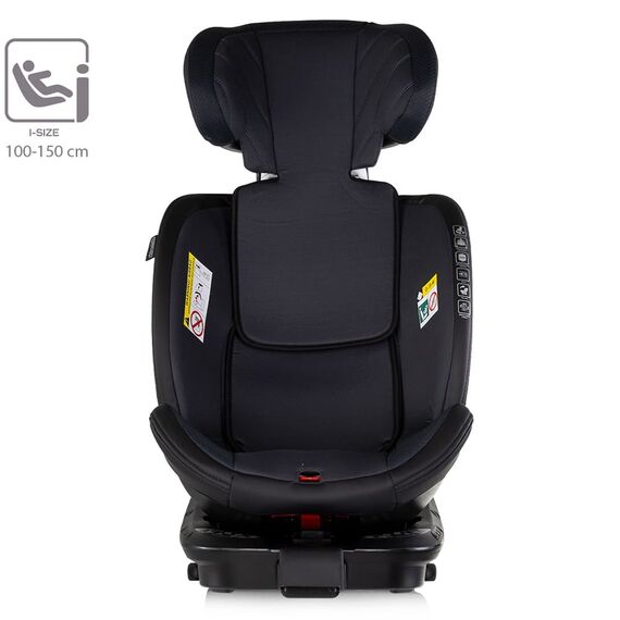 Scaun auto Chipolino Hypnotic Plus I-Size 40-150 cm cu sistem Isofix si sezut rotativ charcoal, Culoare: Gri, Grupa: 0-36kg (0 luni - 12 ani) - poza 8 - ExclusivMAG.ro