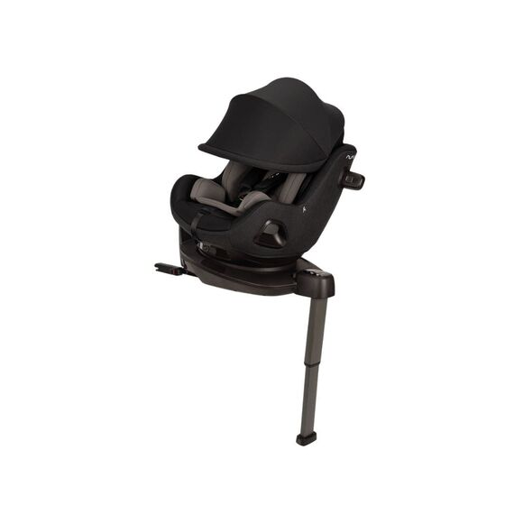Scaun auto Nuna PRUU Aire Caviar cu capotina integrata, 40-105 cm, certificat R129, Culoare: Negru, Grupa: 0-18kg (0 luni - 4 ani)  - ExclusivMAG.ro