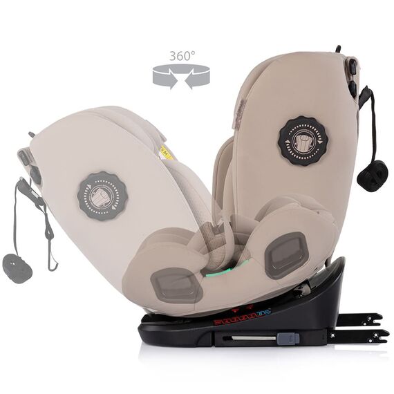 Scaun auto Chipolino Techno iGrow I-Size 40-150 cm cu sistem Isofix si sezut rotativ latte, Culoare: Bej, Grupa: 0-36kg (0 luni - 12 ani) - poza 7 - ExclusivMAG.ro
