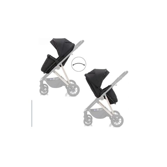 Carucior Fill Elix transformabil 2 in 1 Black Fillikid - poza 4 - ExclusivMAG.ro