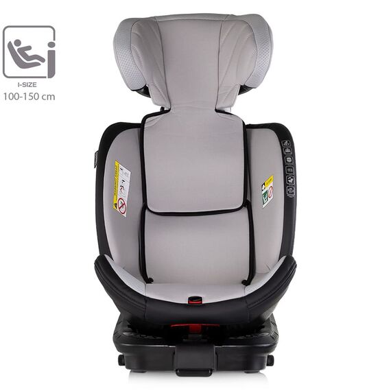 Scaun auto Chipolino Hypnotic Plus I-Size 40-150 cm cu sistem Isofix si sezut rotativ platinum, Culoare: Gri/Negru, Grupa: 0-36kg (0 luni - 12 ani) - poza 9 - ExclusivMAG.ro