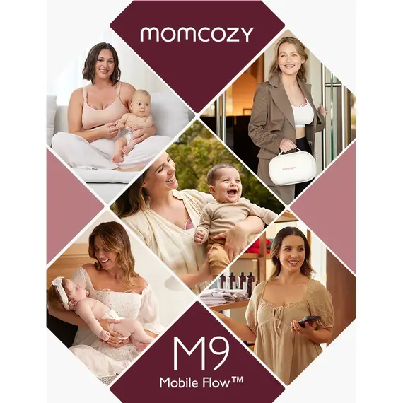 Pompa de san Momcozy Hands-free dubla M9 Red - poza 5 - ExclusivMAG.ro