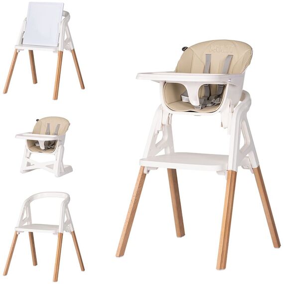 Scaun de masa Chipolino Multi 4 in 1 cashmere, Culoare: Bej  - ExclusivMAG.ro