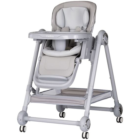 Scaun de masa Chipolino Melba 2 in 1 platinum, Culoare: Gri  - ExclusivMAG.ro