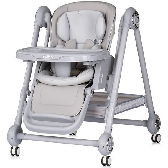 Scaun de masa Chipolino Melba 2 in 1 platinum, Culoare: Gri - poza 3 - ExclusivMAG.ro