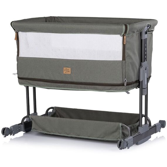 Patut co-sleeper si tarc Chipolino Zen matcha, Culoare: Verde inchis, Dimensiuni: 80x50 - poza 7 - ExclusivMAG.ro