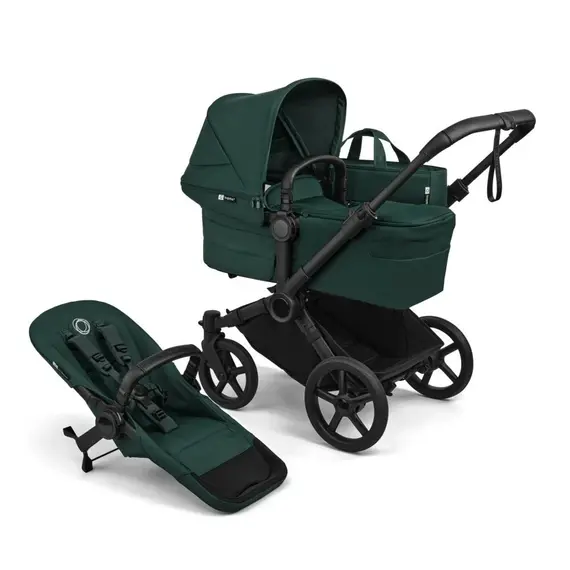 Carucior Bugaboo Donkey 6 Complete - Black Green, Culoare: Verde inchis, Model: 2 in 1  - ExclusivMAG.ro