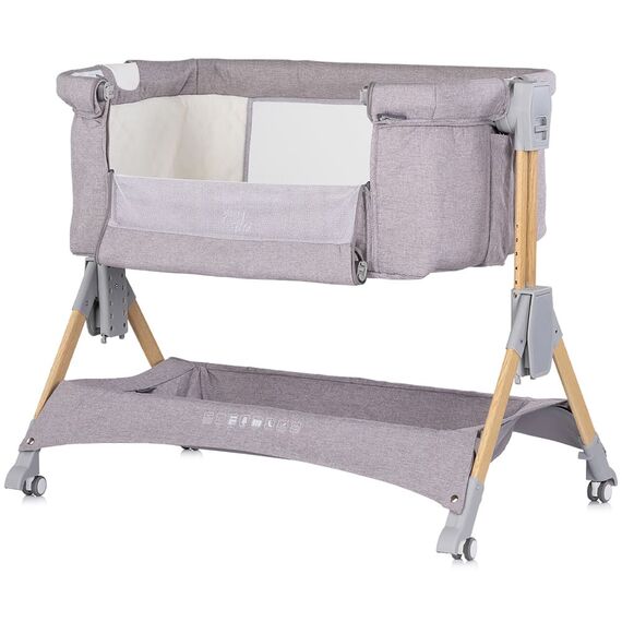 Patut co-sleeper pliabil Chipolino SleepNFold platinum, Culoare: Gri deschis, Dimensiuni: 80x50 - poza 3 - ExclusivMAG.ro