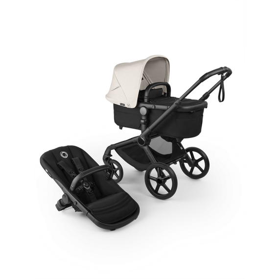 Carucior 2 in 1 Bugaboo Fox 5 Renew - Black Heritage Black Misty White, Culoare: Negru/Alb, Model: 2 in 1  - ExclusivMAG.ro