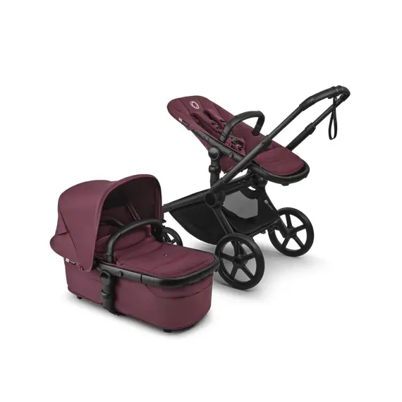 Carucior 2 in 1 Bugaboo Fox 5 Renew - Black Dark Cherry, Culoare: Visiniu, Model: 2 in 1 - poza 2 - ExclusivMAG.ro
