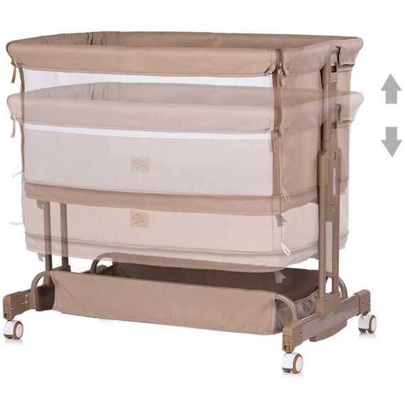 Patut co-sleeper si tarc Chipolino Zen latte, Culoare: Crem, Dimensiuni: 80x50 - poza 4 - ExclusivMAG.ro