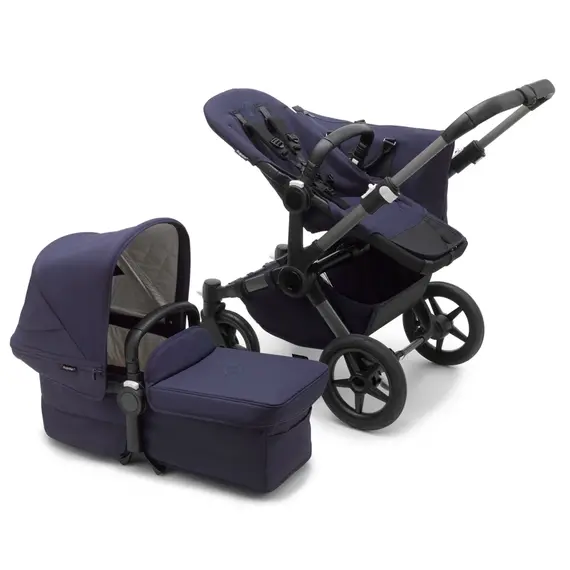Carucior Bugaboo Donkey 5 Mono - Classic Graphite Dark Navy, Culoare: Albastru, Model: 2 in 1  - ExclusivMAG.ro