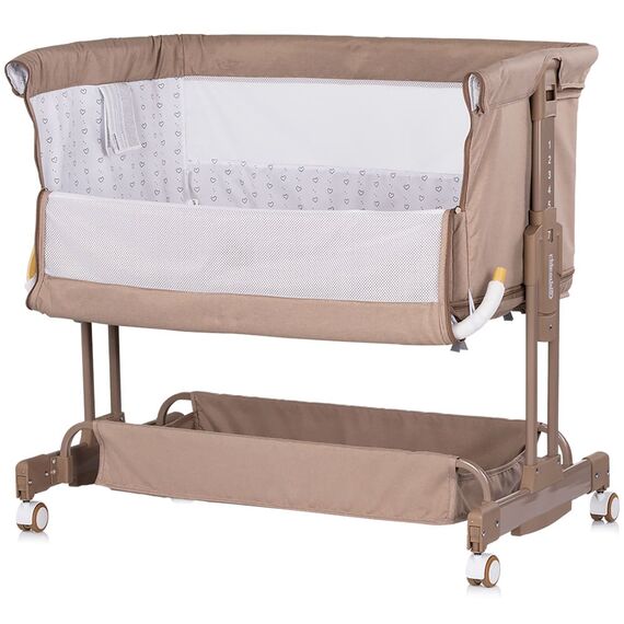Patut co-sleeper si tarc Chipolino Zen latte, Culoare: Crem, Dimensiuni: 80x50 - poza 3 - ExclusivMAG.ro