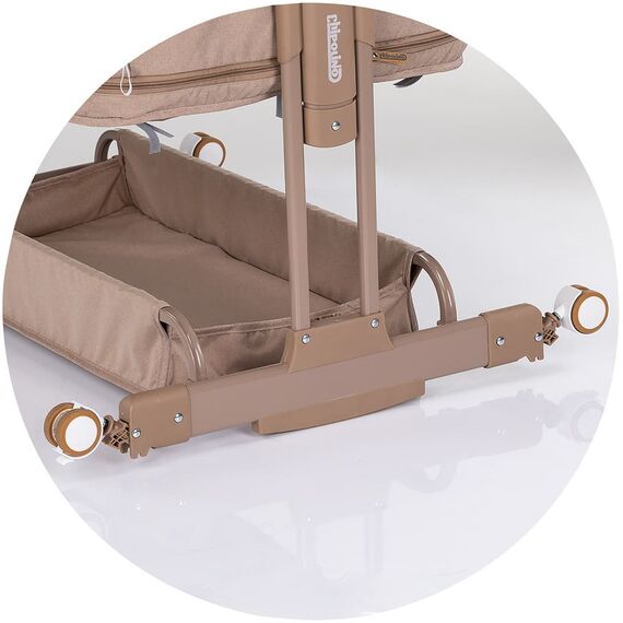 Patut co-sleeper si tarc Chipolino Zen latte, Culoare: Crem, Dimensiuni: 80x50 - poza 8 - ExclusivMAG.ro