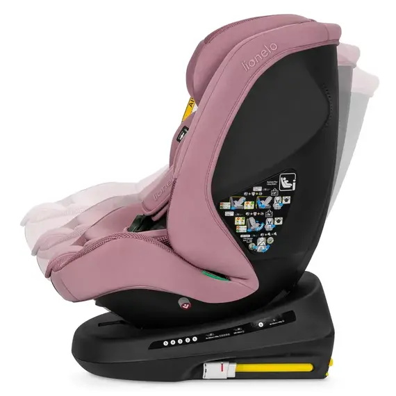 Scaun auto Lionelo Bastiaan Plus i-Size, 0-36 Kg, 40-150 cm, Roz, Culoare: Roz, Grupa: 0-36kg (0 luni - 12 ani) - poza 8 - ExclusivMAG.ro