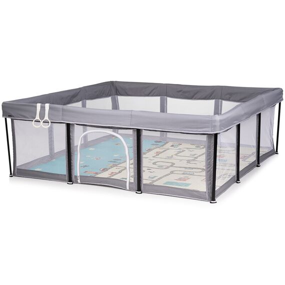 Tarc de joaca Chipolino Easy 180x180 cm grey, Culoare: Gri, Dimensiuni: 180x180 - poza 2 - ExclusivMAG.ro