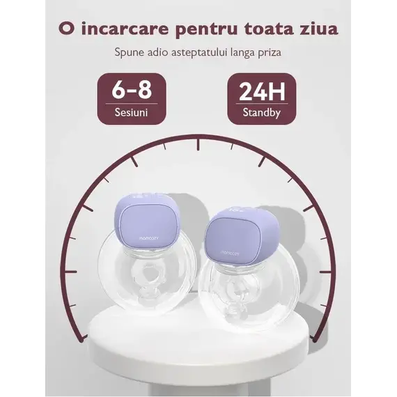 Pompa de san Momcozy Hands-free dubla S9 Pro Pink, Culoare: Roz - poza 2 - ExclusivMAG.ro