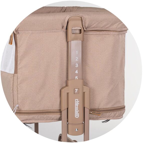 Patut co-sleeper si tarc Chipolino Zen latte, Culoare: Crem, Dimensiuni: 80x50 - poza 9 - ExclusivMAG.ro