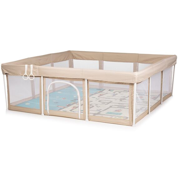 Tarc de joaca Chipolino Easy 180x180 cm beige, Culoare: Bej, Dimensiuni: 180x180 - poza 2 - ExclusivMAG.ro