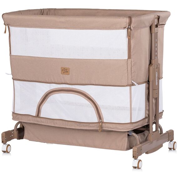 Patut co-sleeper si tarc Chipolino Zen latte, Culoare: Crem, Dimensiuni: 80x50 - poza 6 - ExclusivMAG.ro