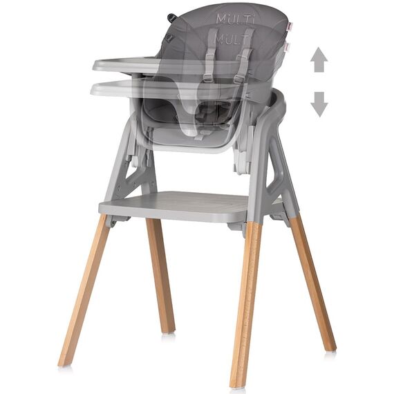 Scaun de masa Chipolino Multi 4 in 1 charcoal, Culoare: Gri - poza 4 - ExclusivMAG.ro