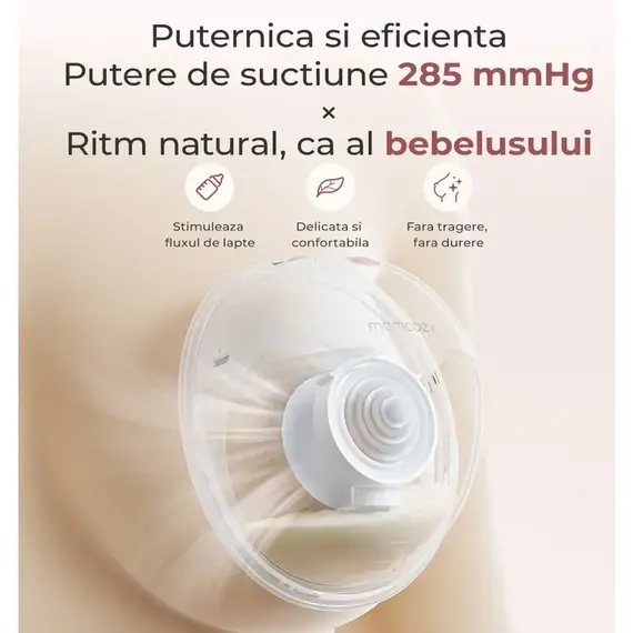 Pompa de san Momcozy Hands-free M5 Smart Red, control prin aplicatie, Culoare: Rosu - poza 7 - ExclusivMAG.ro
