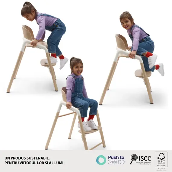 Scaun Bugaboo Giraffe - Warm Wood Grey, Culoare: Maro - poza 7 - ExclusivMAG.ro