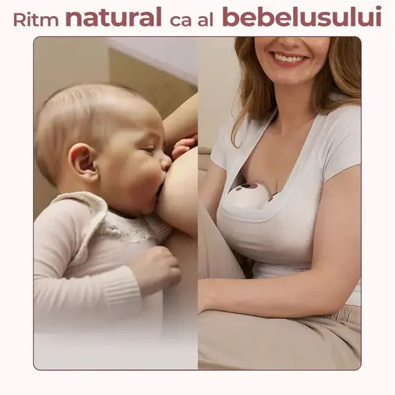Pompa de san Momcozy Hands-free M5 Smart Grey, control prin aplicatie, Culoare: Gri - poza 9 - ExclusivMAG.ro
