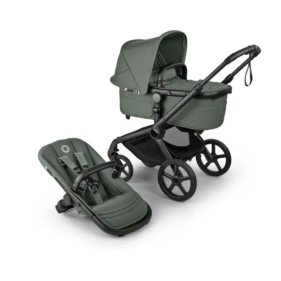 Carucior 2 in 1 Bugaboo Fox 5 Renew - Black Forest Green, Culoare: Verde inchis, Model: 2 in 1  - ExclusivMAG.ro