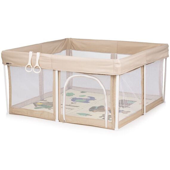 Tarc de joaca Chipolino Vibe 120x120 cm beige, Culoare: Bej, Dimensiuni: 120x120 - poza 2 - ExclusivMAG.ro