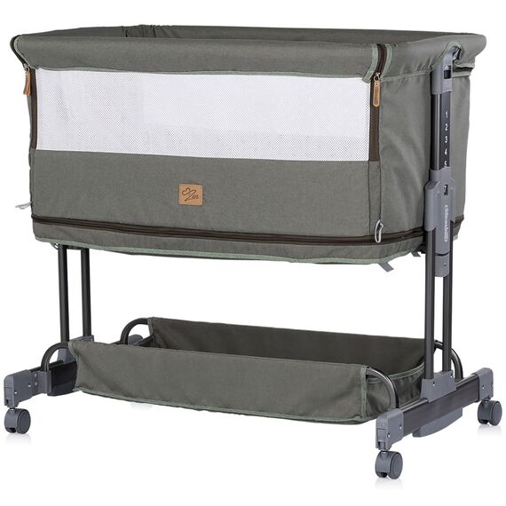Patut co-sleeper si tarc Chipolino Zen matcha, Culoare: Verde inchis, Dimensiuni: 80x50 - poza 2 - ExclusivMAG.ro