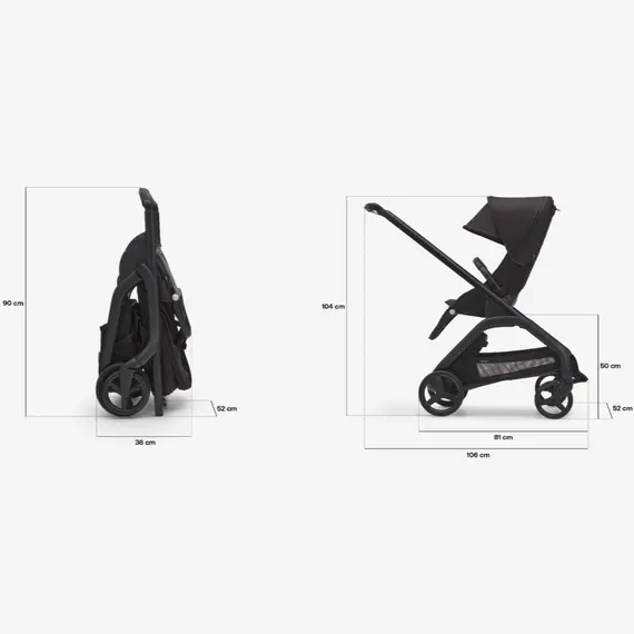 Carucior Bugaboo Dragonfly - Graphite Midnight Black Skyline Blue, Culoare: Blue, Model: sport - poza 6 - ExclusivMAG.ro