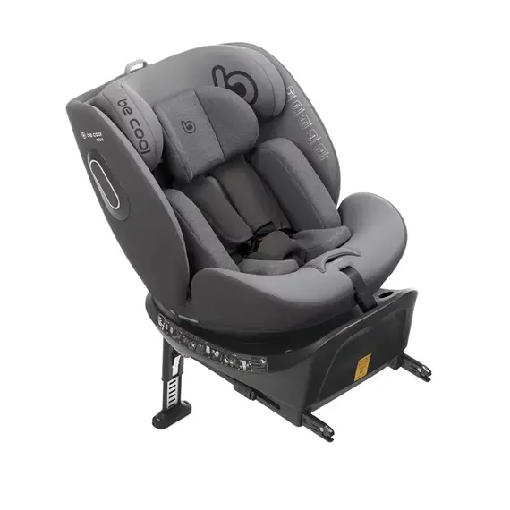 Scaun auto Be Cool Nitro I-Size, Rotire 360 grade, 40-150 cm, Be Smoke, Culoare: Gri, Grupa: 0-36kg (0 luni - 12 ani)  - ExclusivMAG.ro