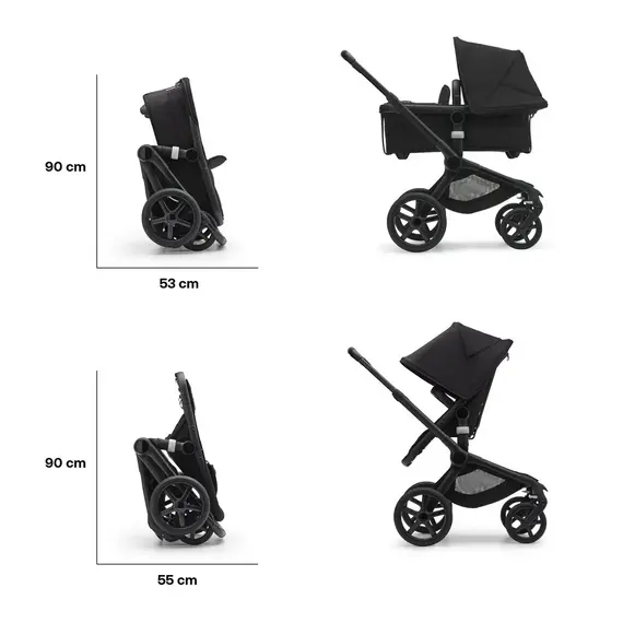 Carucior 2 in 1 Bugaboo Fox 5 Renew - Black Deep Indigo, Culoare: Albastru inchis, Model: 2 in 1 - poza 8 - ExclusivMAG.ro
