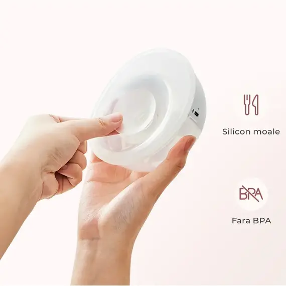 Pompa de san Momcozy Hands-free M5 Smart Grey, control prin aplicatie, Culoare: Gri - poza 10 - ExclusivMAG.ro