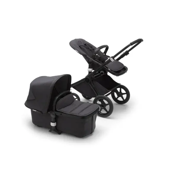 Carucior 2 in 1 Bugaboo Fox 2 Mineral - Black Washed Black, Culoare: Negru, Model: 2 in 1 - poza 2 - ExclusivMAG.ro