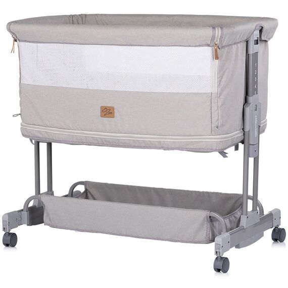 Patut co-sleeper si tarc Chipolino Zen platinum, Culoare: Gri deschis, Dimensiuni: 80x50 - poza 2 - ExclusivMAG.ro