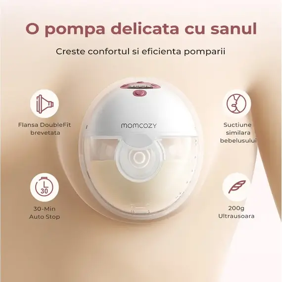 Pompa de san Momcozy Hands-free M5 Smart Red, control prin aplicatie, Culoare: Rosu - poza 6 - ExclusivMAG.ro