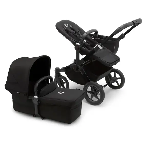 Carucior Bugaboo Donkey 5 Mono - Black Midnight Black, Culoare: Negru, Model: 2 in 1  - ExclusivMAG.ro