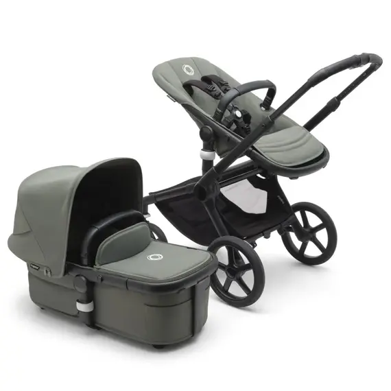 Carucior 2 in 1 Bugaboo Fox 5 - Black Forest Green, Culoare: Verde, Model: 2 in 1  - ExclusivMAG.ro