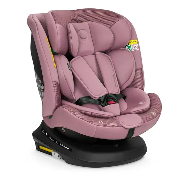 Scaun auto Lionelo Bastiaan Plus i-Size, 0-36 Kg, 40-150 cm, Roz, Culoare: Roz, Grupa: 0-36kg (0 luni - 12 ani) - poza 4 - ExclusivMAG.ro