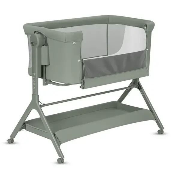 Patut co-sleeper Lionelo Leonie Plus - Verde, Culoare: Verde inchis, Dimensiuni: 80x50 - poza 3 - ExclusivMAG.ro