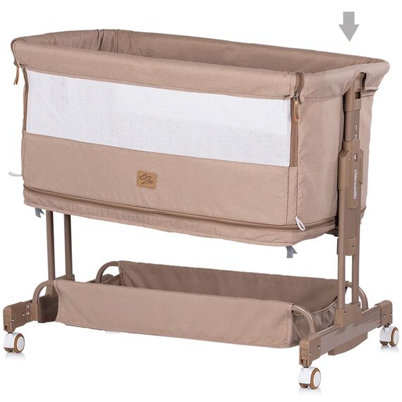 Patut co-sleeper si tarc Chipolino Zen latte, Culoare: Crem, Dimensiuni: 80x50 - poza 5 - ExclusivMAG.ro