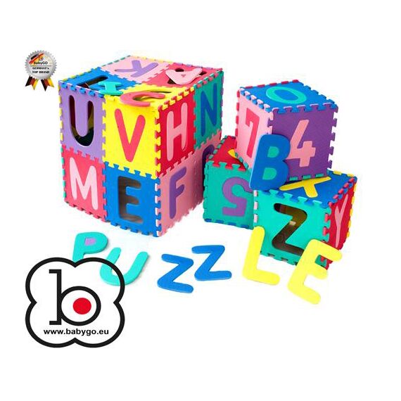 BabyGo - Salteluta de joaca cu cifre si litere Puzzle 36 piese  - ExclusivMAG.ro