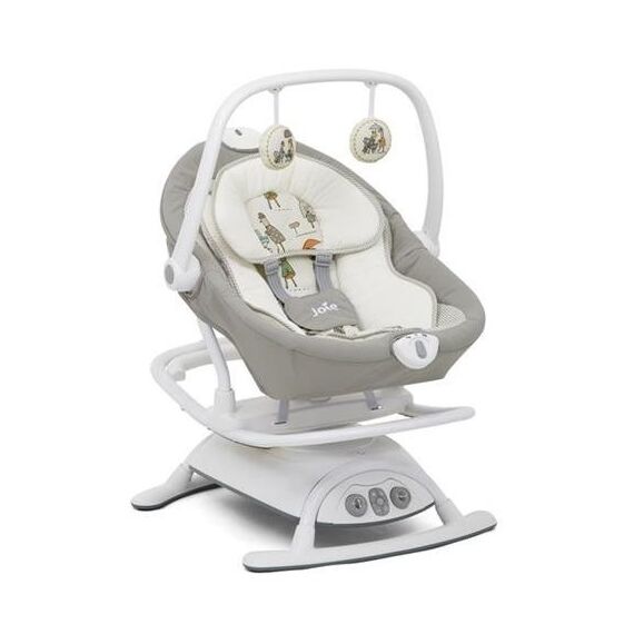 Leagan si balansoar rotativ Joie Sansa 2 in 1 In The Rain, Culoare: Crem  - ExclusivMAG.ro