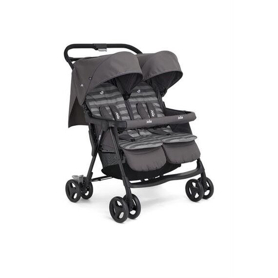 Carucior gemeni Joie Aire Twin Dark Pewter, Culoare: Gri deschis  - ExclusivMAG.ro
