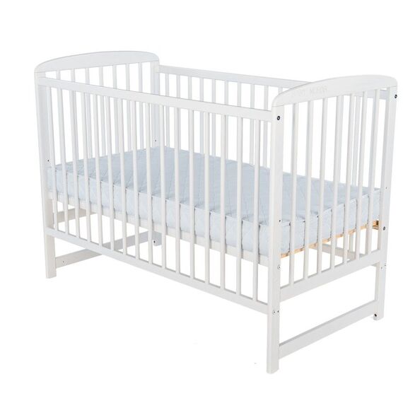 Patut din lemn BabyNeeds Ola 120x60 cm, Alb  - ExclusivMAG.ro