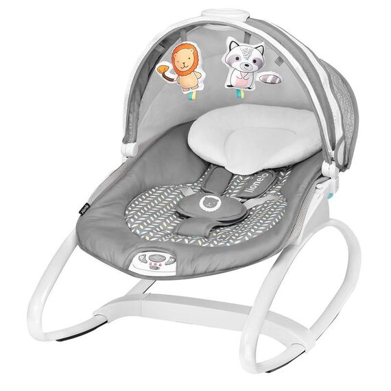 Lionelo - Fotoliu balansoar Henk, Grey Scandy, Culoare: Gri  - ExclusivMAG.ro